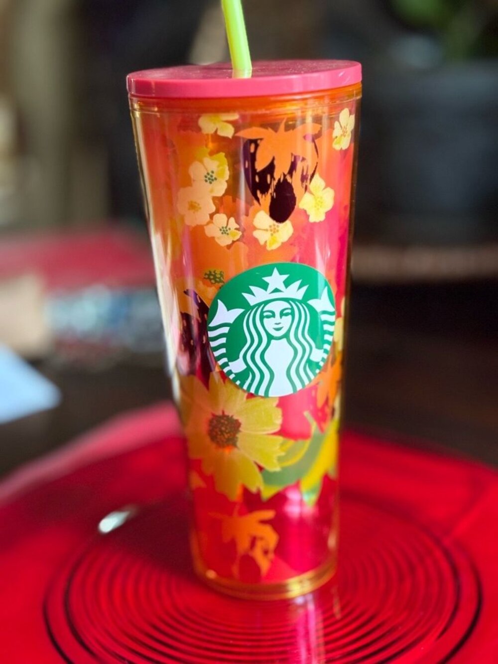 NWT Starbucks Tropical Floral Venti Cold Cup Tumbler 24oz